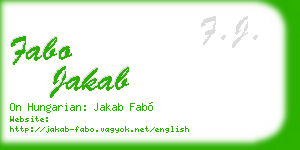 fabo jakab business card